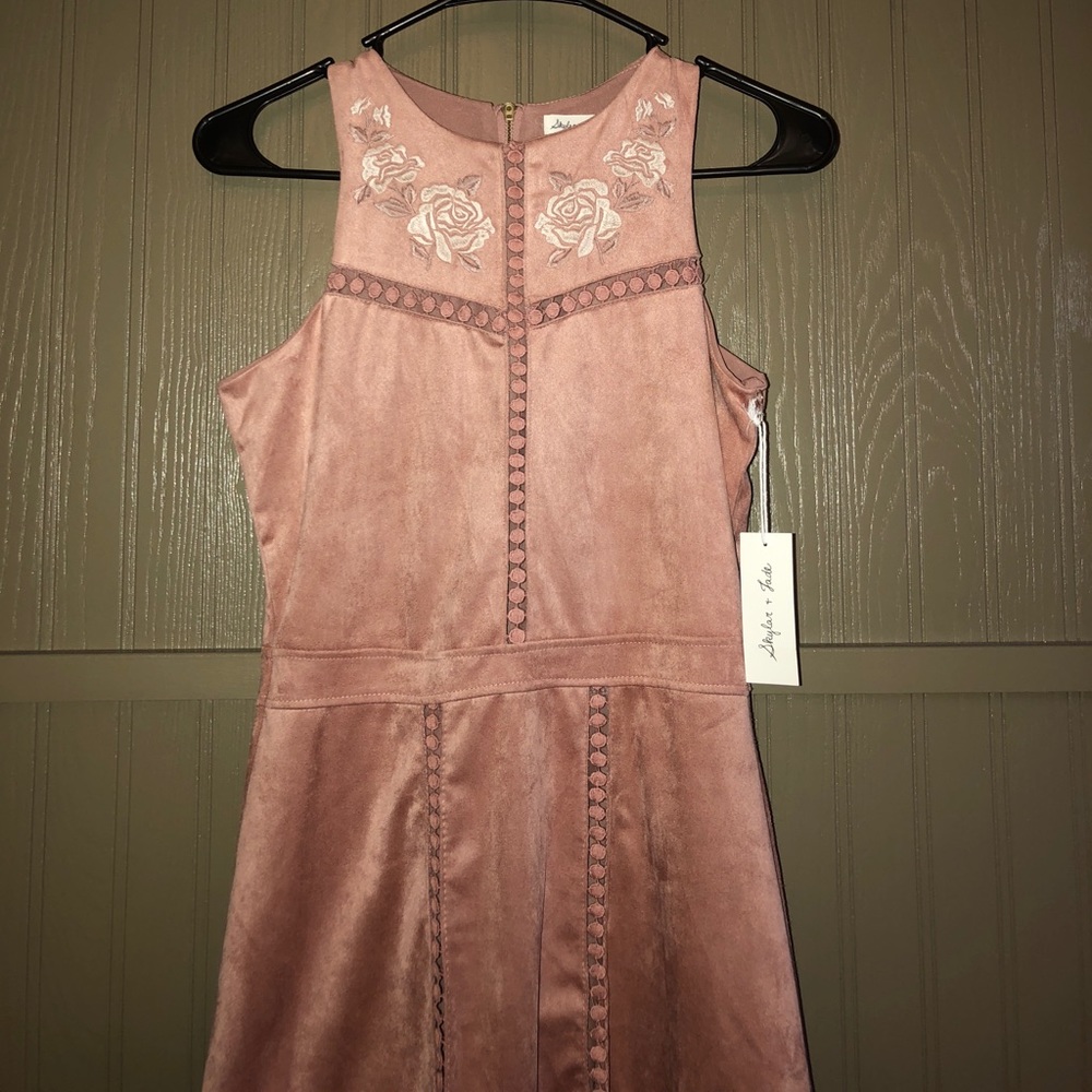 Mauve suede dress